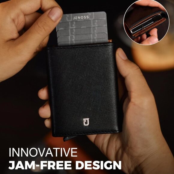 Artisanal Handcrafted Full Grain Leather Wallet for Men - Sleek RFID Card Holder - Picture 3 of 6